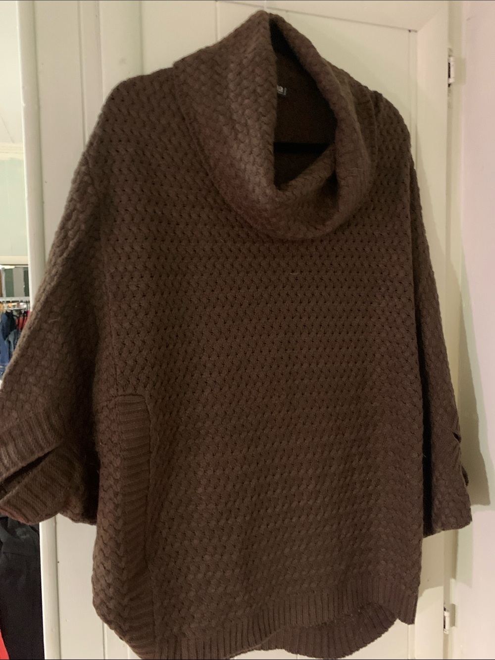 a.n.a Chocolate Brown Cowl Neck Batwing Sweater